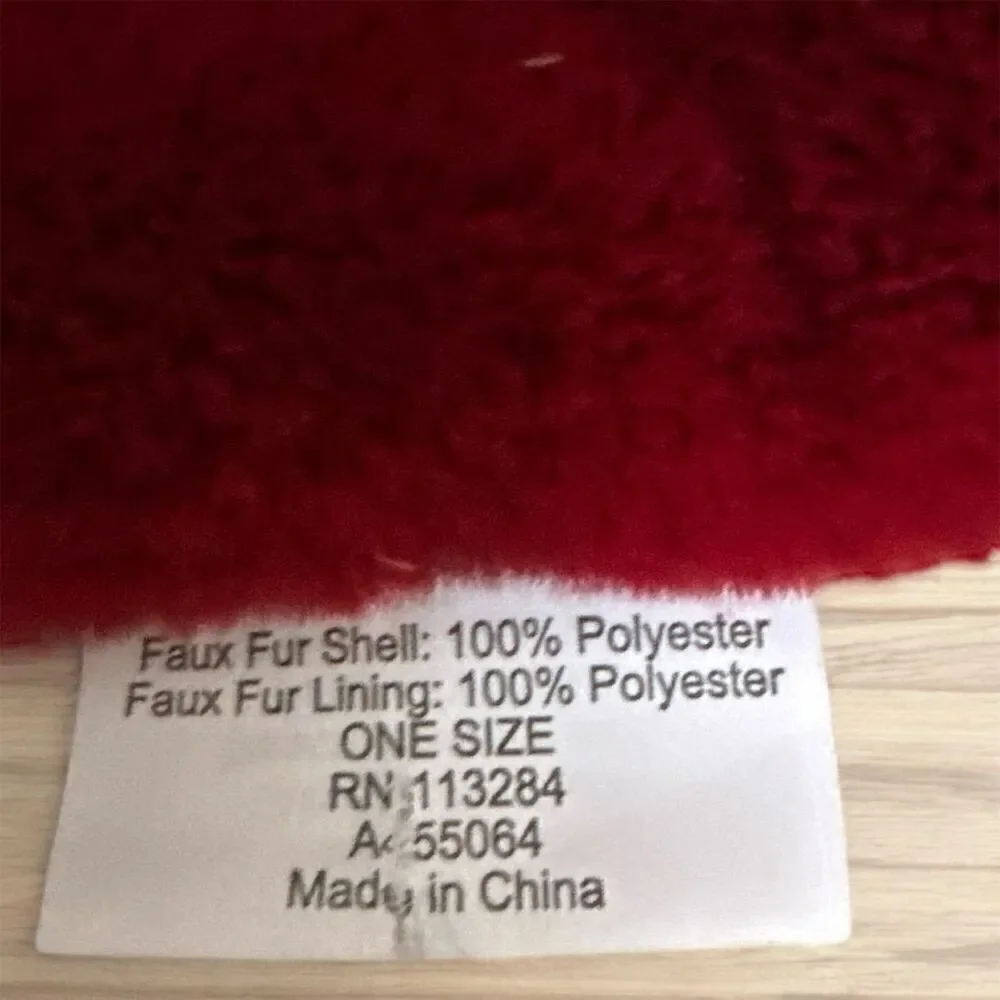Sprigs Ruby Black Reversible Bucket Hat Faux Fur Sherpa Winter